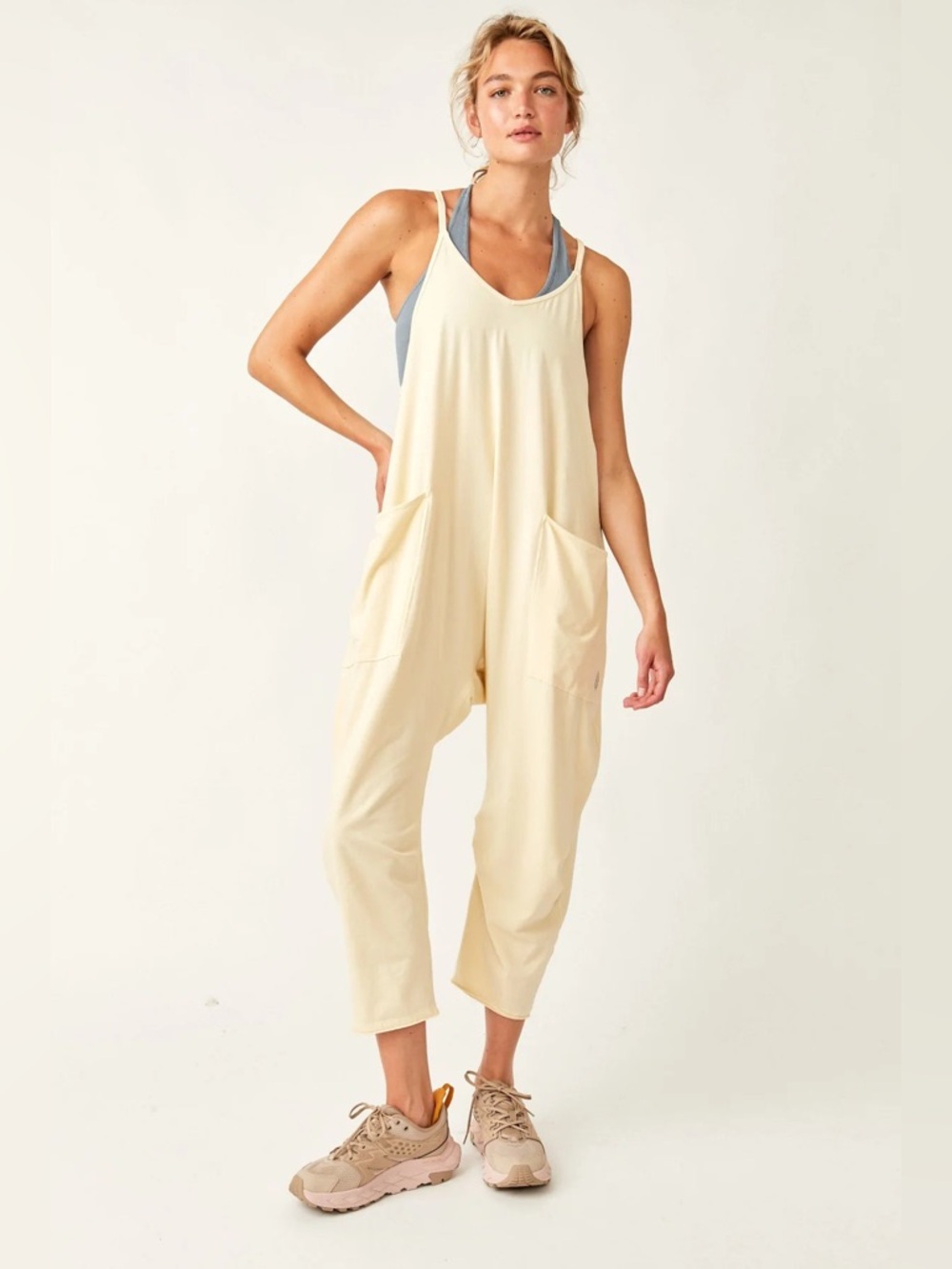 Free People Hot Shot Onesie 🧈 butter yellow Large